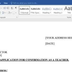 CONFIRMATION LETTER